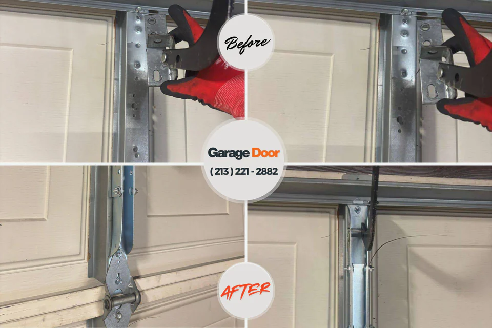 Before and after: garage door repair San Angelo, TX